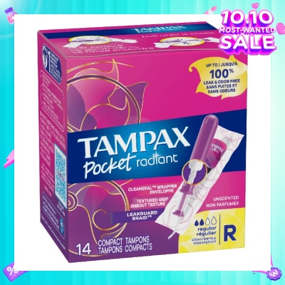 TAMPAX Pocket Radiant Regular (Compact Tampons) 14s
