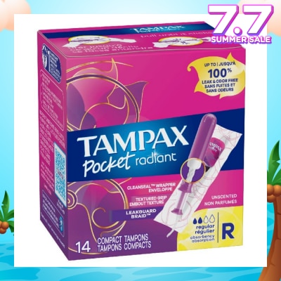 TAMPAX Pocket Radiant Regular (Compact Tampons) 14s