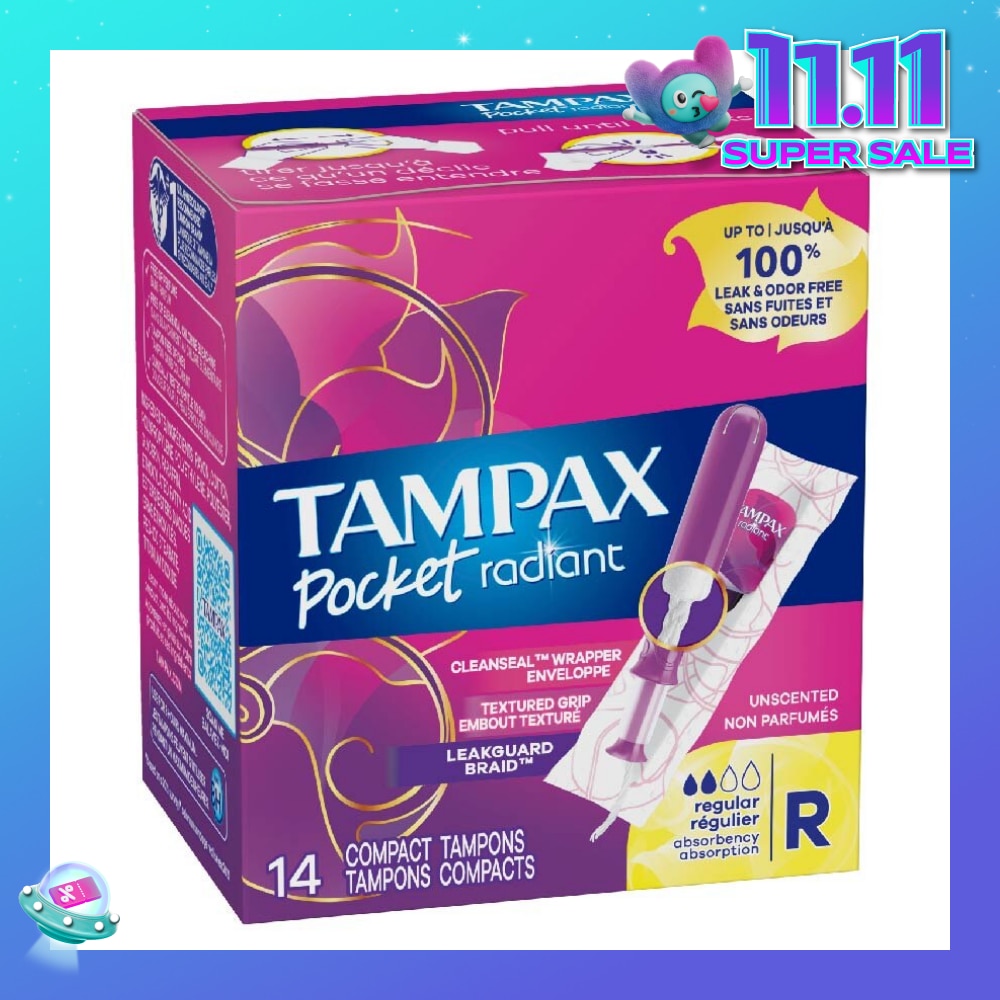 Pocket Radiant Regular (Compact Tampons) 14s