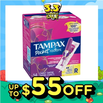 TAMPAX Pocket Radiant Regular (Compact Tampons) 14s