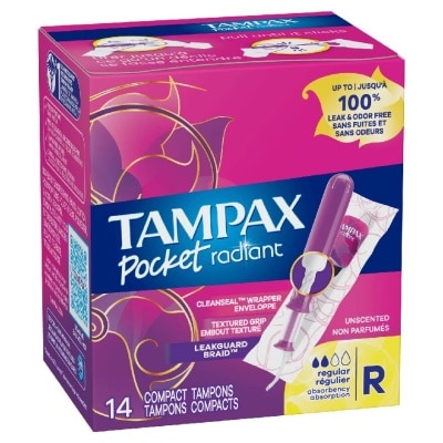 TAMPAX Pocket Radiant Regular (Compact Tampons) 14s