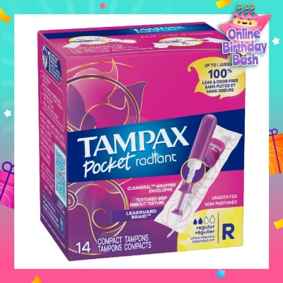 TAMPAX Pocket Radiant Regular (Compact Tampons) 14s