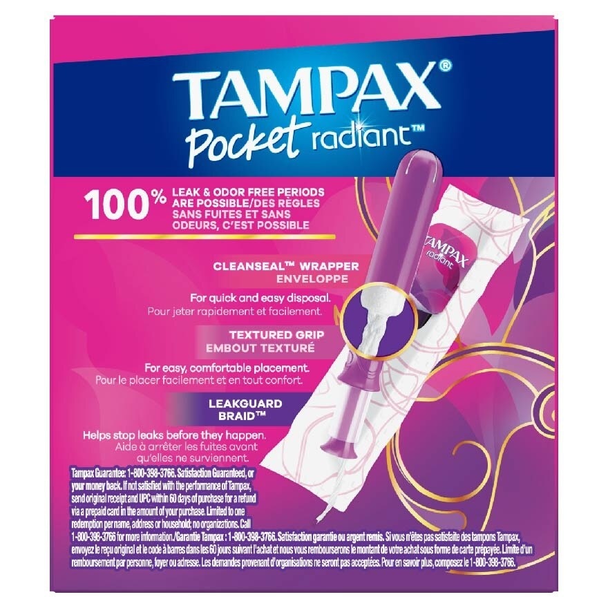 Pocket Radiant Regular (Compact Tampons) 14s