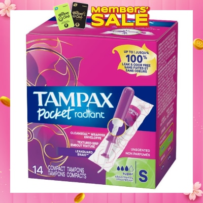 TAMPAX Pocket Radiant Super (Compact Tampons) 14s
