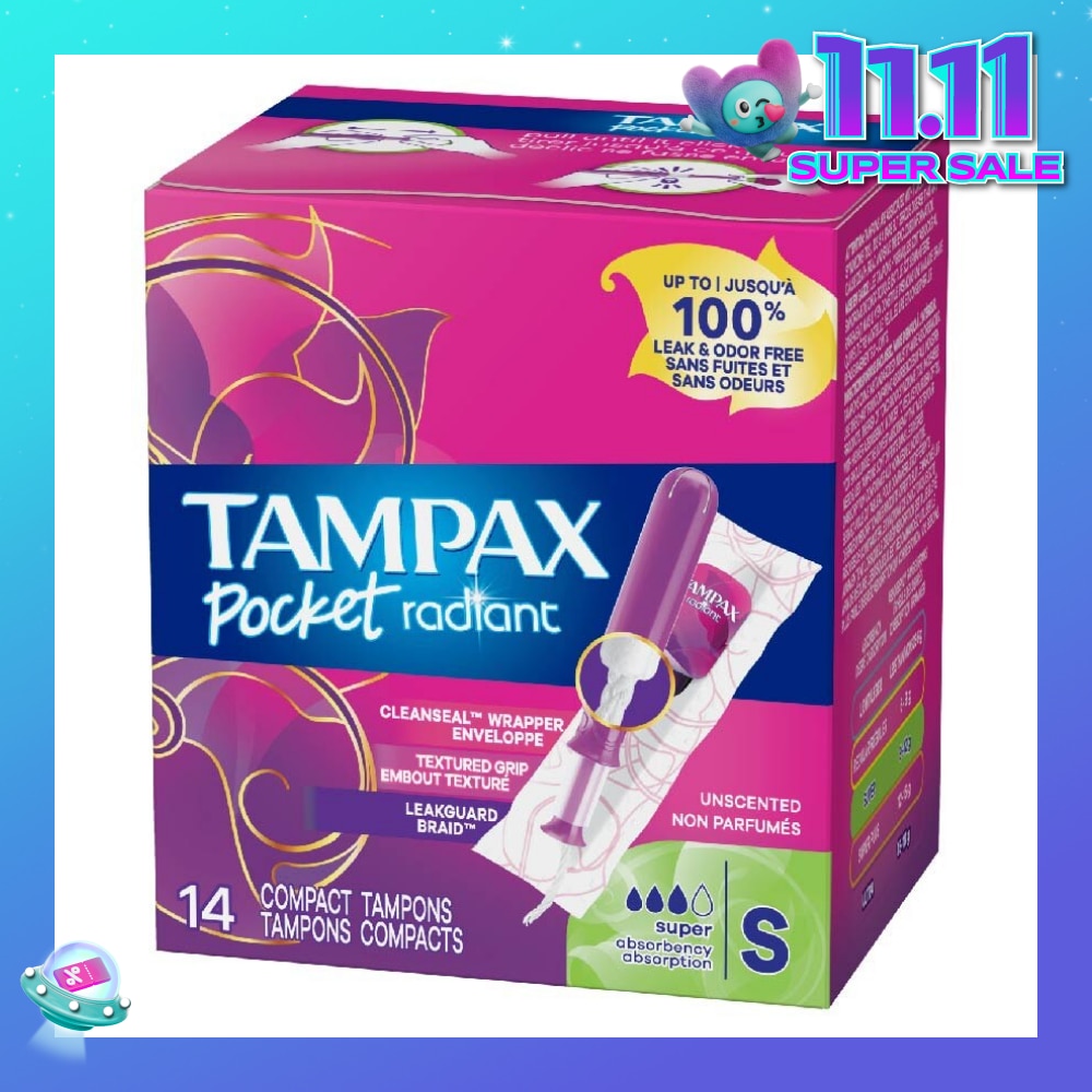 Pocket Radiant Super (Compact Tampons) 14s