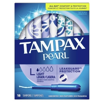 TAMPAX Pearl Light (All Day Comfort And Protection Tampons) 18s