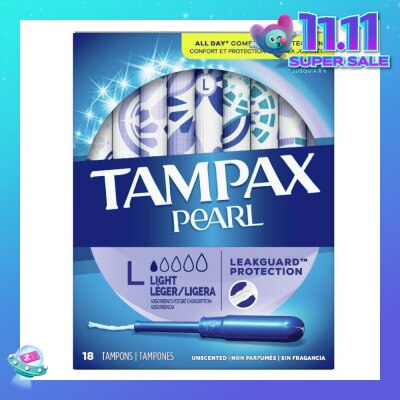 TAMPAX Pearl Light (All Day Comfort And Protection Tampons) 18s