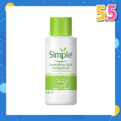 SIMPLE Kind To Skin Hydrating Light Moisturiser (Keeps Skin Moisturised And Hydrated For Up To 12 Hours) 50ml