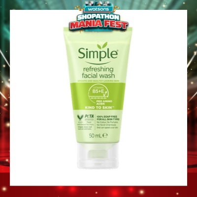 SIMPLE - Kind To Skin Refreshing Facial Gel Wash 50ml