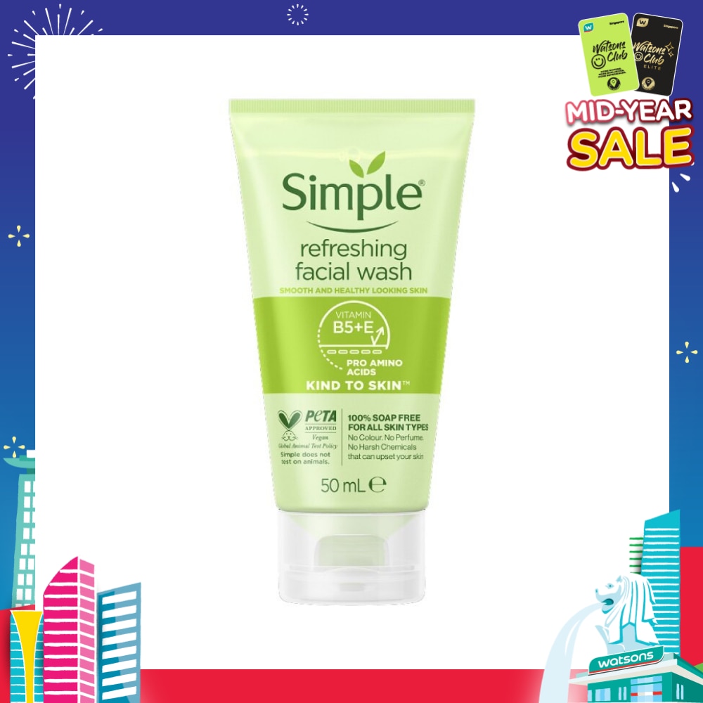Kind To Skin Refreshing Facial Gel Wash (100% Soap Free Face Wash Removes Dirt, Oil And Impurities) 50ml