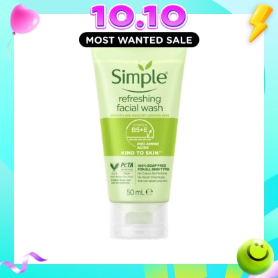 SIMPLE Kind To Skin Refreshing Facial Gel Wash 50ml image