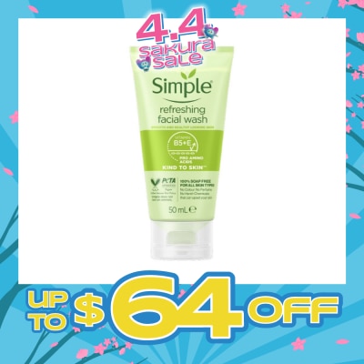 SIMPLE - Kind To Skin Refreshing Facial Gel Wash 50ml