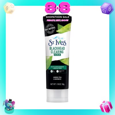 ST IVES - Blackhead Clearing Facial Scrub Green Tea & Bamboo (Helps Clear Blackheads + Unclog Pores) 50g&nbsp;