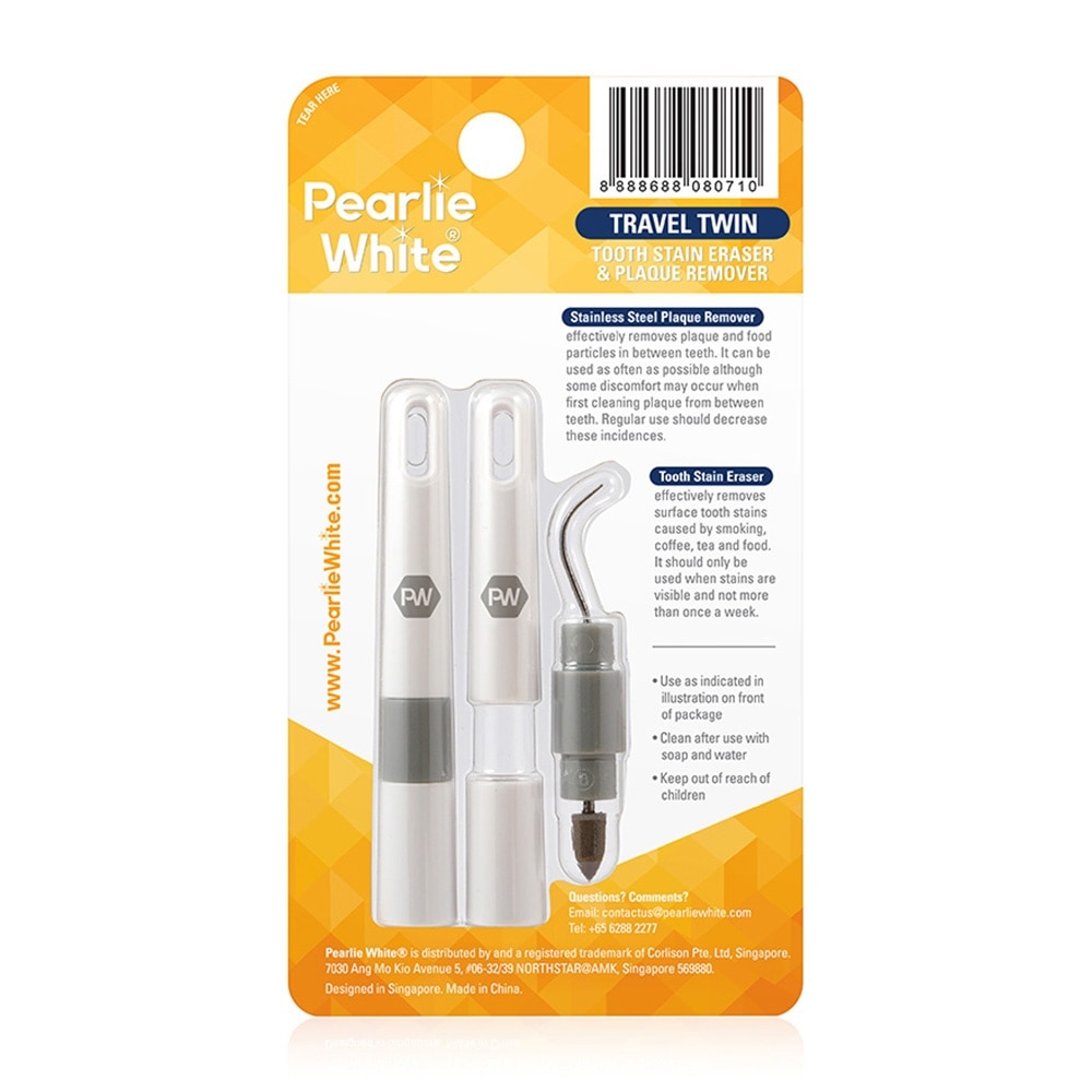 Travel Twin Plaque and Tooth Stain Eraser