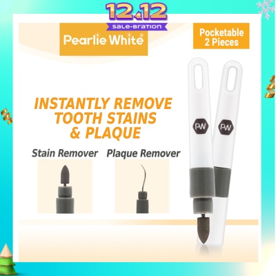 PEARLIE WHITE® Travel Twin Plaque and Tooth Stain Eraser