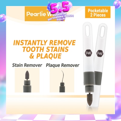 PEARLIE WHITE® - Travel Twin Plaque and Tooth Stain Eraser