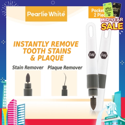 PEARLIE WHITE® Travel Twin Plaque and Tooth Stain Eraser