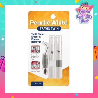 PEARLIE WHITE® Travel Twin Plaque and Tooth Stain Eraser