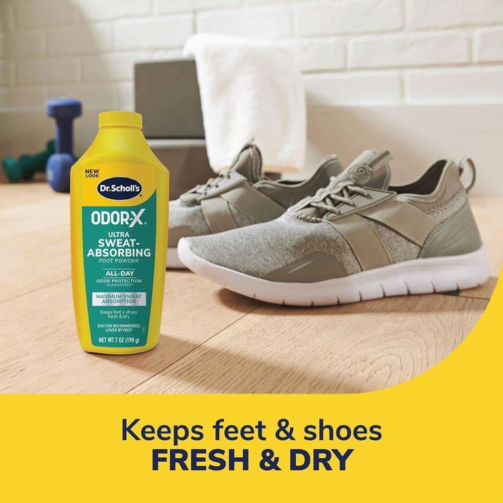 Dr Scholl's Odorx Ultra Sweat Absorbing Foot Powder (Suitable For Sweaty Feet) 7oz