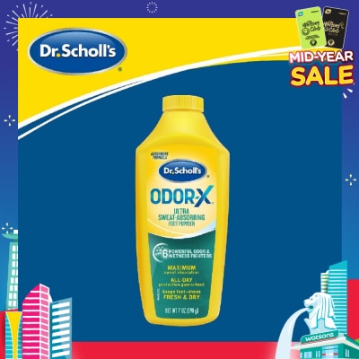 DR SCHOLL’S Dr Scholl's Odorx Ultra Sweat Absorbing Foot Powder (Suitable For Sweaty Feet) 7oz