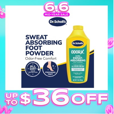DR SCHOLL’S - Dr Scholl's Odorx Ultra Sweat Absorbing Foot Powder (Suitable For Sweaty Feet) 7oz