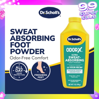 DR SCHOLL’S Dr Scholl's Odorx Ultra Sweat Absorbing Foot Powder (Suitable For Sweaty Feet) 7oz