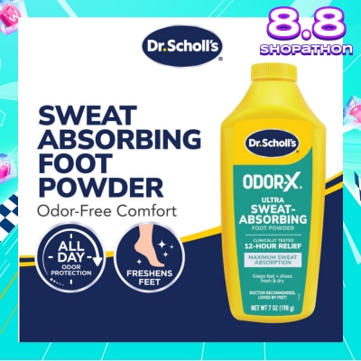 DR SCHOLL’S Dr Scholl's Odorx Ultra Sweat Absorbing Foot Powder (Suitable For Sweaty Feet) 7oz