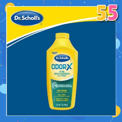 DR SCHOLL’S Dr Scholl's Odorx Ultra Sweat Absorbing Foot Powder (Suitable For Sweaty Feet) 7oz