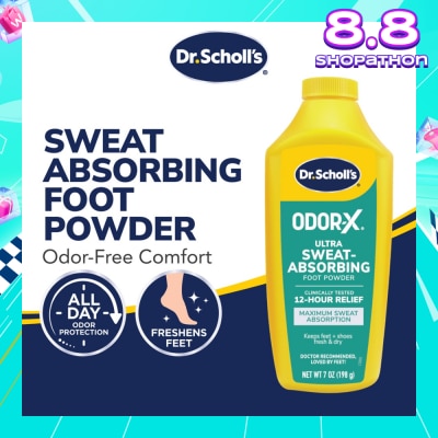 DR SCHOLL’S Dr Scholl's Odorx Ultra Sweat Absorbing Foot Powder (Suitable For Sweaty Feet) 7oz