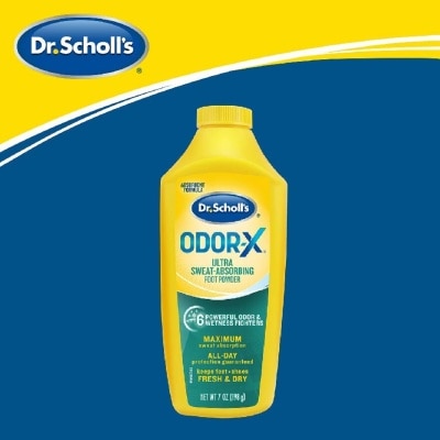 DR SCHOLL’S Odorx Ultra Sweat Absorbing Foot Powder (Suitable For Sweaty Feet) 7oz