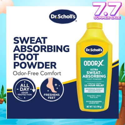 DR SCHOLL’S Dr Scholl's Odorx Ultra Sweat Absorbing Foot Powder (Suitable For Sweaty Feet) 7oz