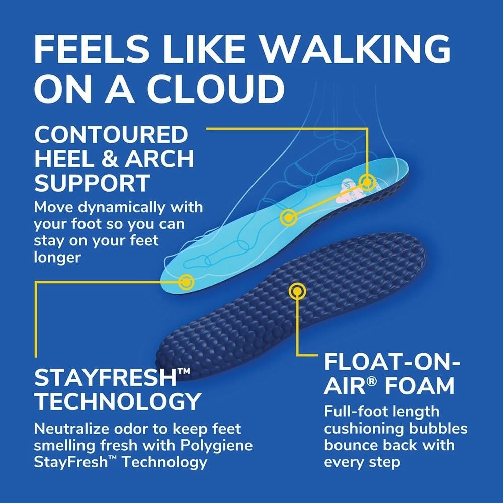 Dr Scholl's Comfort Float On Air Men. Air Foam Insoles To Provide All Day Comfort (Pair) 1s