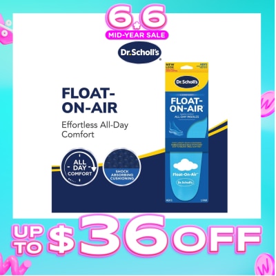 DR SCHOLL’S - Dr Scholl's Comfort Float On Air Men. Air Foam Insoles To Provide All Day Comfort (Pair) 1s