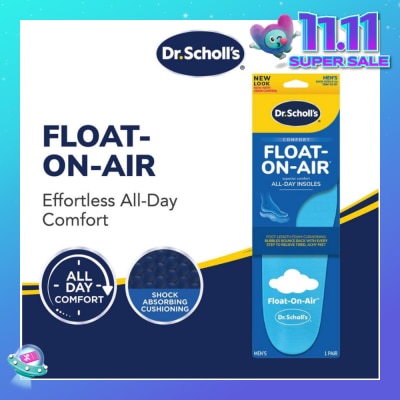 DR SCHOLL’S Dr Scholl's Comfort Float On Air Men. Air Foam Insoles To Provide All Day Comfort (Pair) 1s