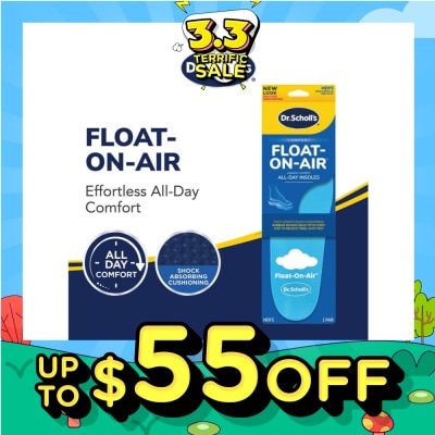 DR SCHOLL’S Dr Scholl's Comfort Float On Air Men. Air Foam Insoles To Provide All Day Comfort (Pair) 1s