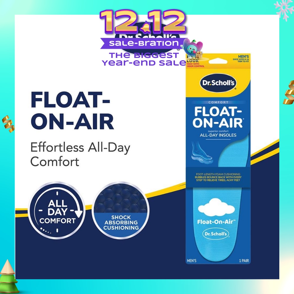 Dr Scholl's Comfort Float On Air Men. Air Foam Insoles To Provide All Day Comfort (Pair) 1s