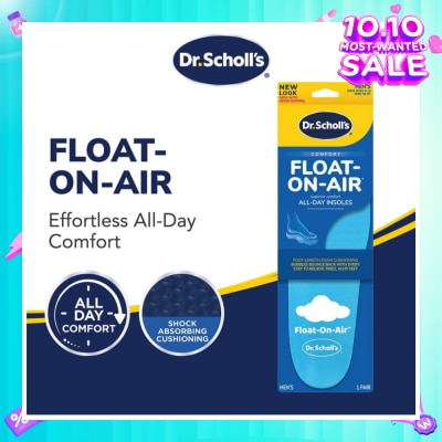 DR SCHOLL’S Dr Scholl's Comfort Float On Air Men. Air Foam Insoles To Provide All Day Comfort (Pair) 1s
