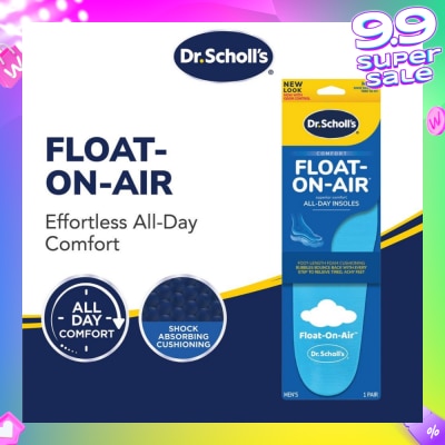 DR SCHOLL’S Dr Scholl's Comfort Float On Air Men. Air Foam Insoles To Provide All Day Comfort (Pair) 1s
