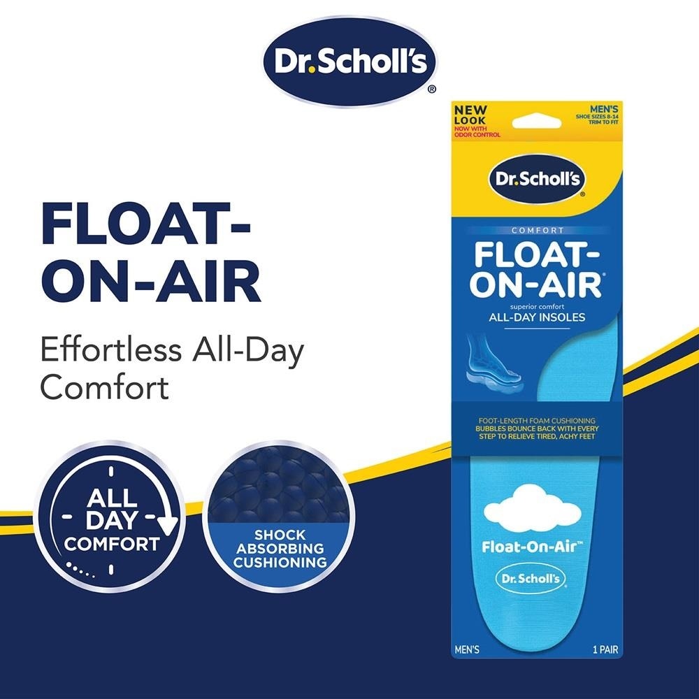 Dr Scholl's Comfort Float On Air Men. Air Foam Insoles To Provide All Day Comfort (Pair) 1s