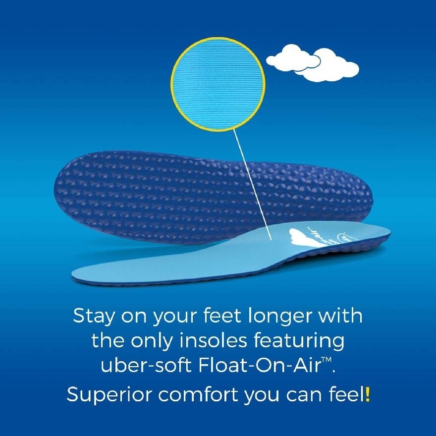 Comfort Float On Air Women. Air Foam Insoles To Provide All Day Comfort (Pair) 1s