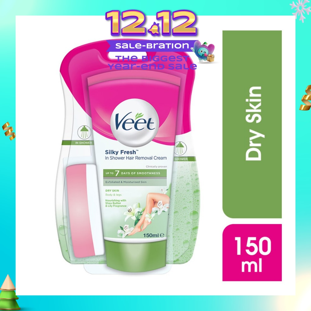 In-shower Hair Removal Cream Dry Skin 150g (Expiry: Aug`2026)