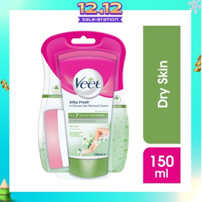 VEET In-shower Hair Removal Cream Dry Skin 150g (Expiry: Aug`2026)
