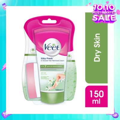 VEET In-shower Hair Removal Cream Dry Skin 150g (Expiry: May`2026)