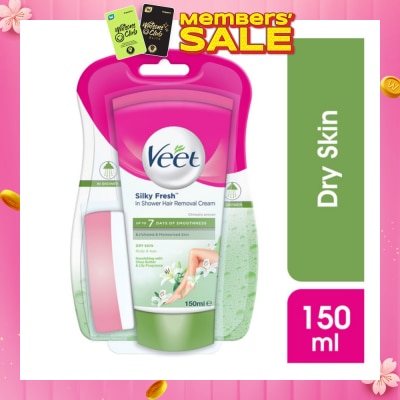 VEET In-shower Hair Removal Cream Dry Skin 150g&nbsp;(Expiry: Aug`2026)