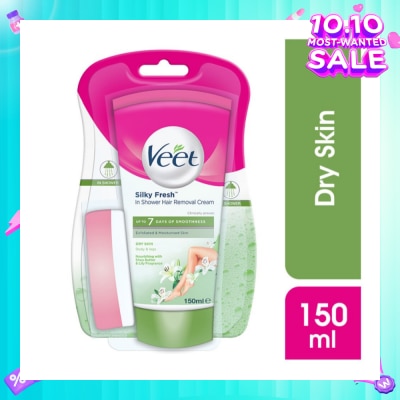VEET In-shower Hair Removal Cream Dry Skin 150g (Expiry: May`2026)