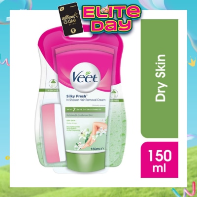 VEET - In-shower Hair Removal Cream Dry Skin 150g (Expiry: May`2026)