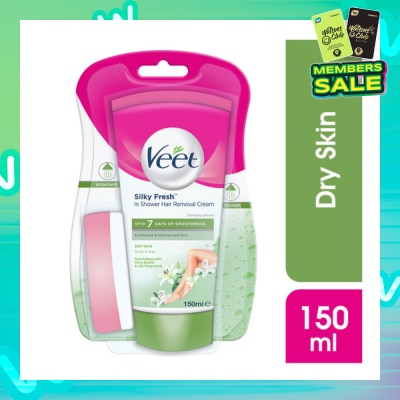 VEET In-shower Hair Removal Cream Dry Skin 150g (Expiry: May`2026)