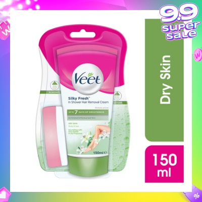 VEET In-shower Hair Removal Cream Dry Skin 150g (Expiry: May`2026)