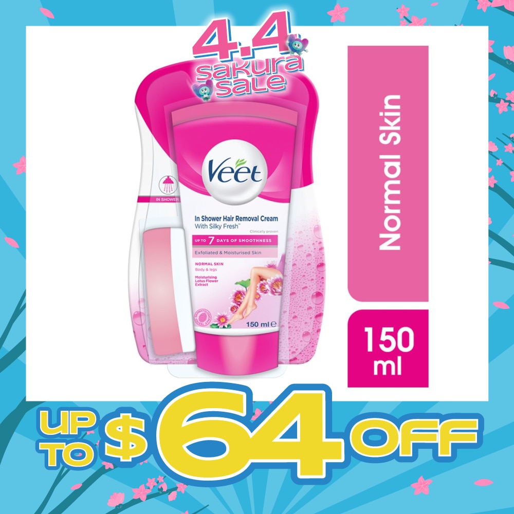 In-shower Hair Removal Cream Normal Skin 150g (Expiry: May`2026)