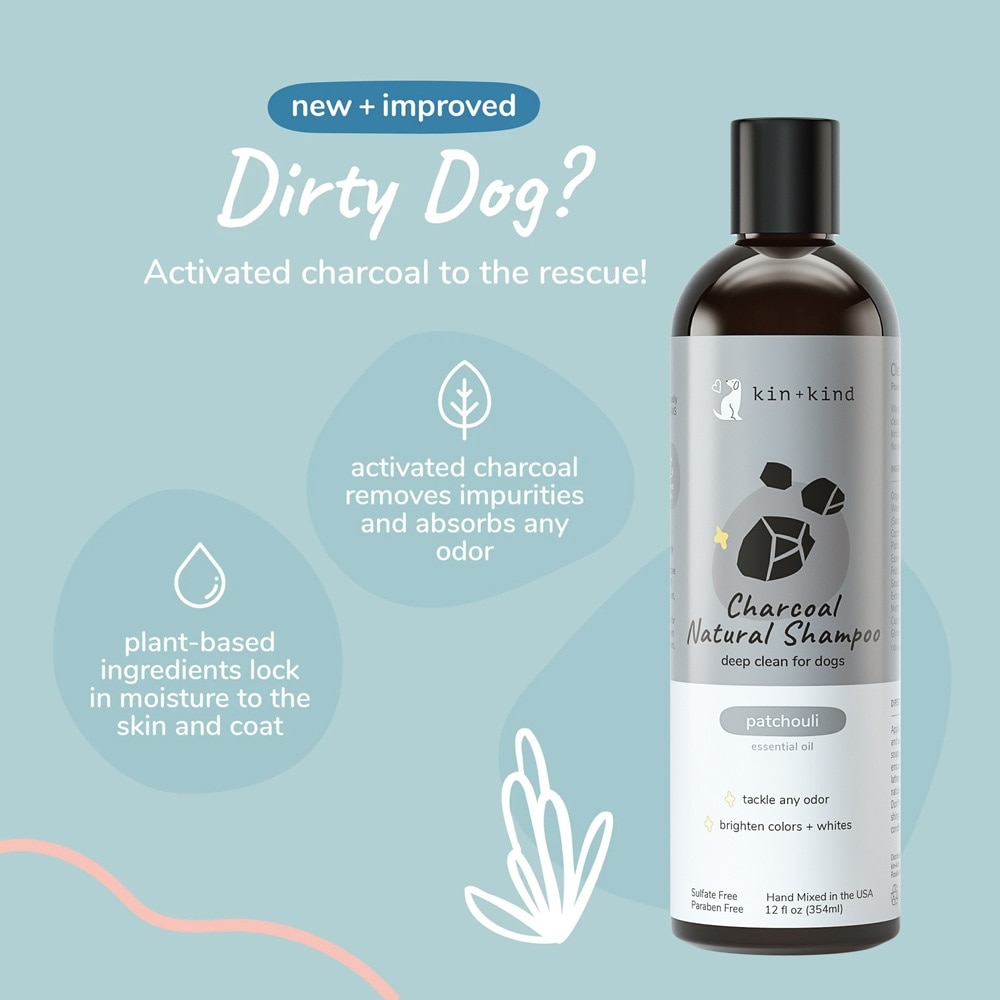 Charcoal Natural Shampoo for Dog Patchouli 354ml
